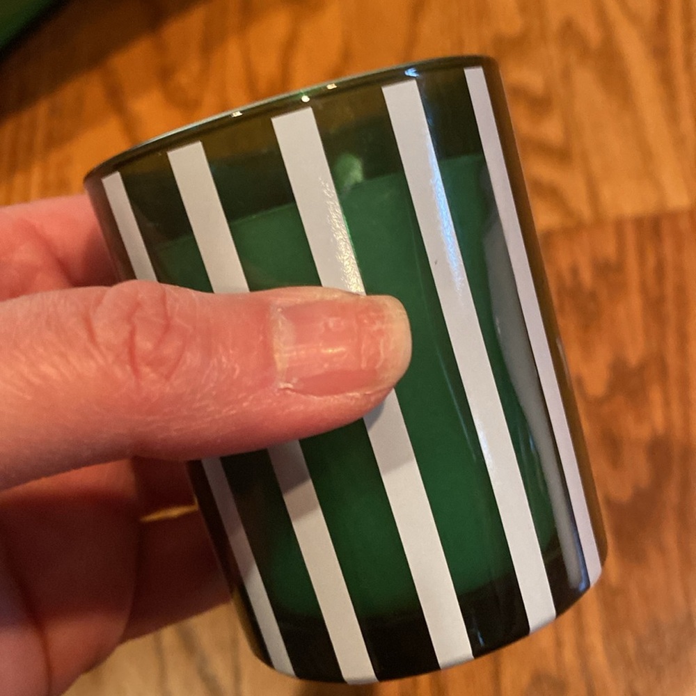 Kate  Spade New York X Target collaboration Green Striped Candle - Picture 6 of 6
